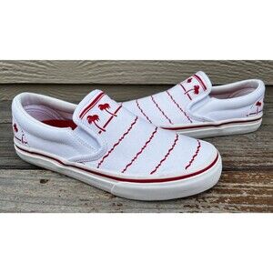 In-N-Out Burger Unisex Women's 9.5 Men's 8 Drink Cup Slip On Canvas Shoes